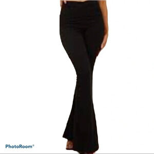 Pretty little thing black  wide legs pants Sz 8